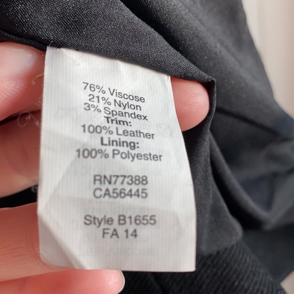 Madewell Leather Sleeve Black Blazer - Picture 6 of 7